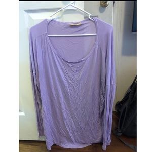Light purple (lavender) piko flowy top